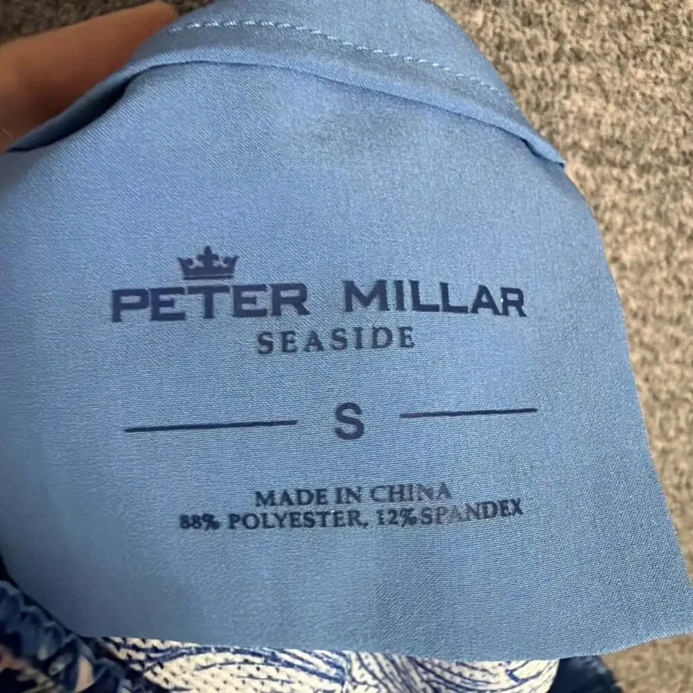 Peter Millar Men's Small Swim Trunks Seaside Paisley Print Shorts 8